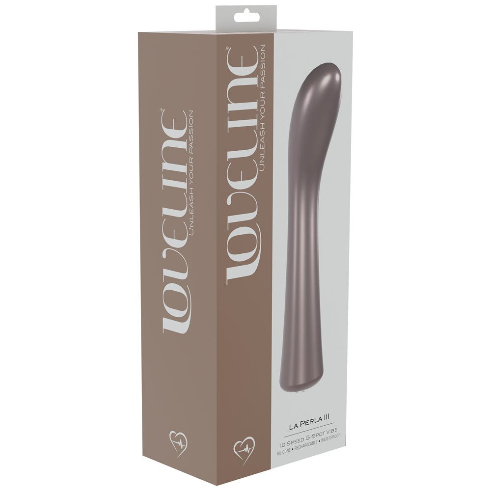 LOVELINE La Perla III - Pink - Pearlescent Pink 19.2 cm USB Rechargeable Vibrator - Silk and Sin