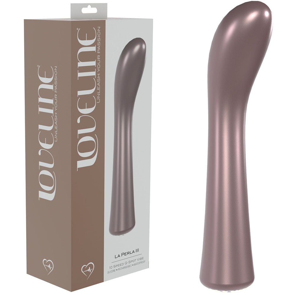 LOVELINE La Perla III - Pink - Pearlescent Pink 19.2 cm USB Rechargeable Vibrator - Silk and Sin