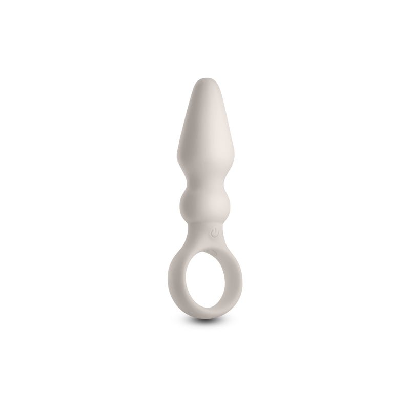Lust-n-Dreams - Bossa - Fog - White 12.5 cm USB Rechargeable Vibrating Butt Plug - Silk and Sin