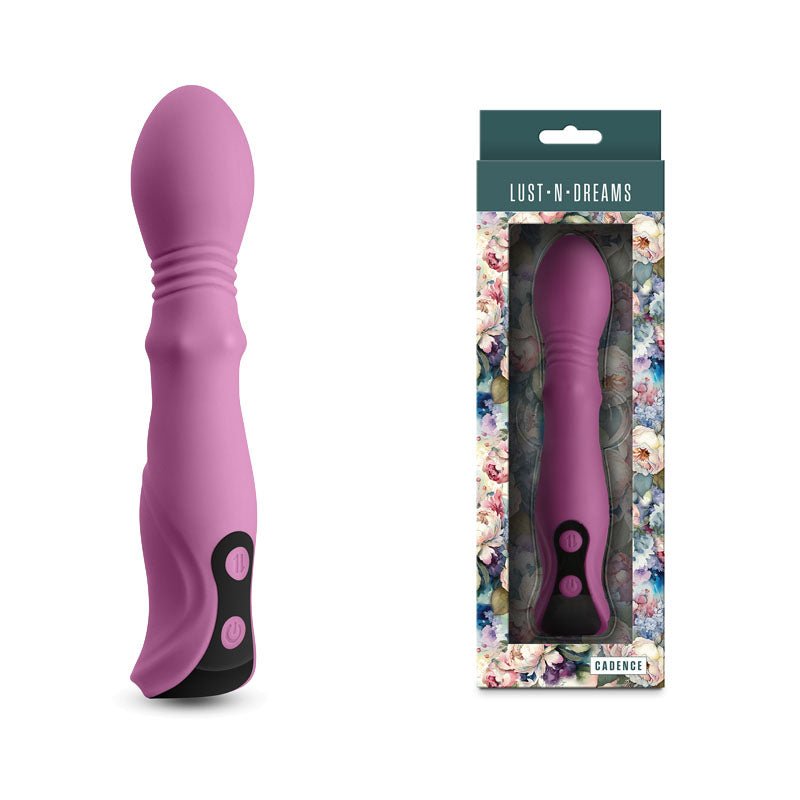 Lust-n-Dreams - Cadence - Blush - Purple 18.2 cm USB Rechargeable Thrusting & Sliding Vibrator - Silk and Sin