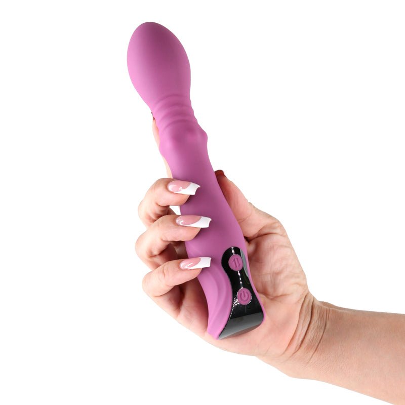 Lust-n-Dreams - Cadence - Blush - Purple 18.2 cm USB Rechargeable Thrusting & Sliding Vibrator - Silk and Sin