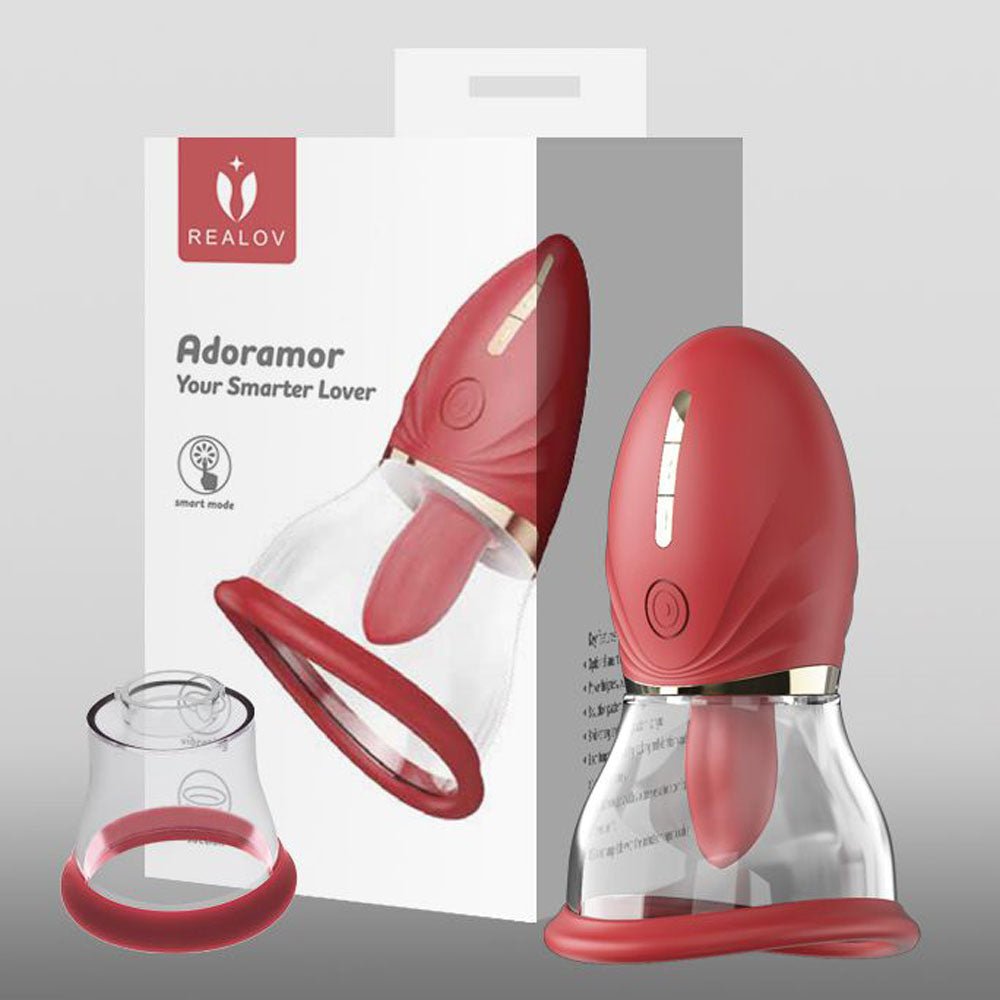 LuvPump Adoramor - Red USB Rechargeable Licking & Sucking Ladies Pump - silkandsin