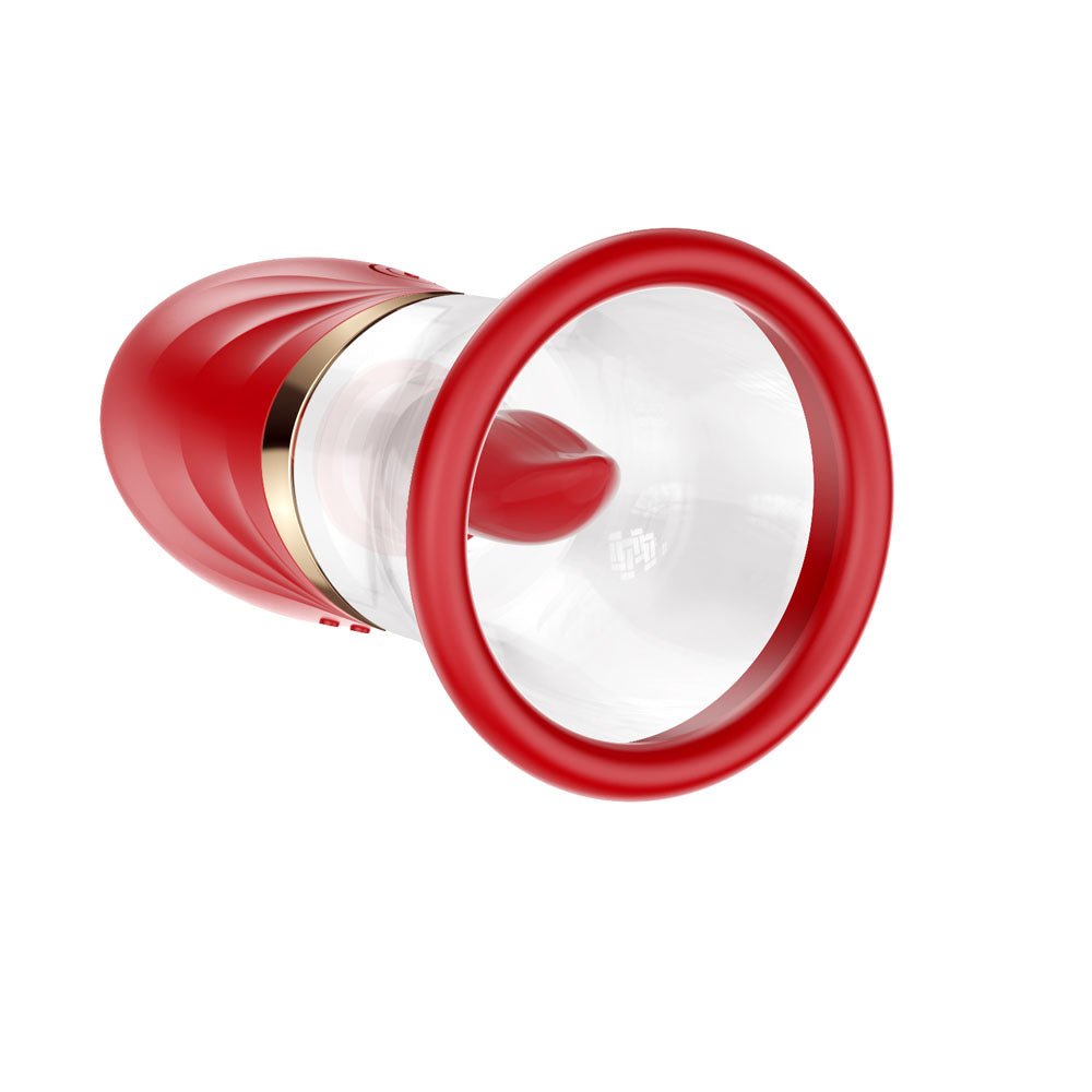 LuvPump Adoramor - Red USB Rechargeable Licking & Sucking Ladies Pump - silkandsin