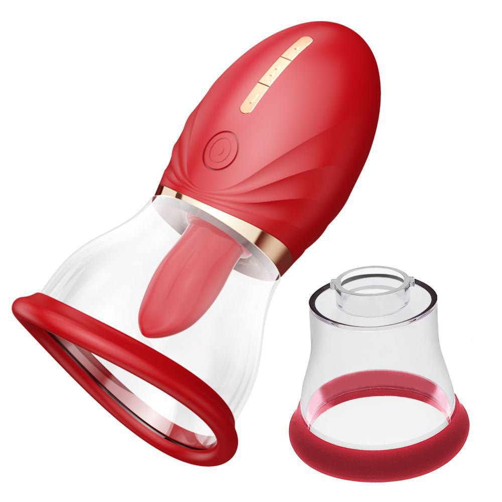 LuvPump Adoramor - Red USB Rechargeable Licking & Sucking Ladies Pump - silkandsin