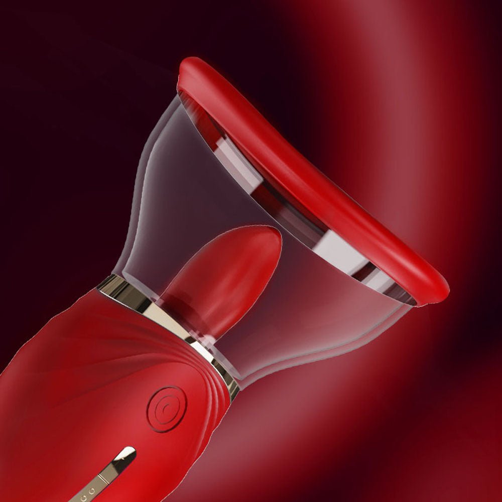 LuvPump Adoramor - Red USB Rechargeable Licking & Sucking Ladies Pump - silkandsin