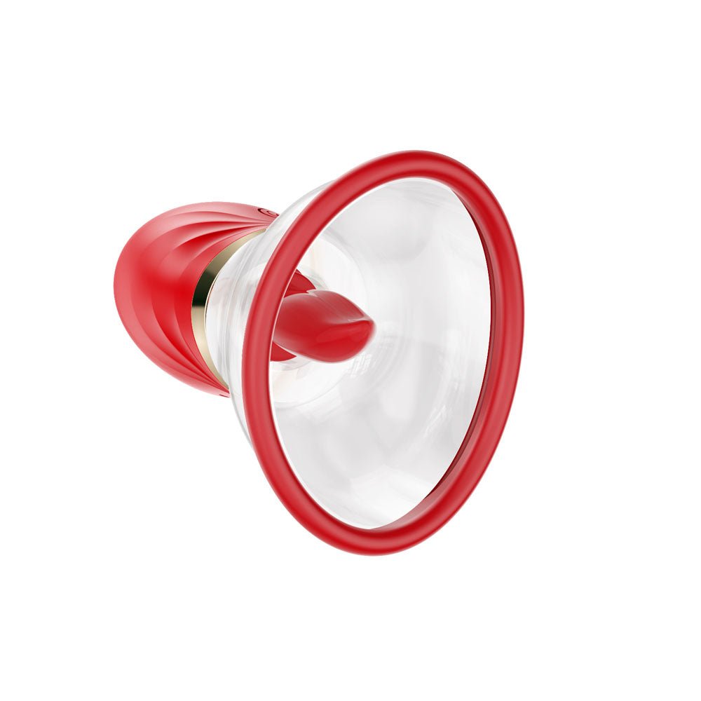 LuvPump Adoramor - Red USB Rechargeable Licking & Sucking Ladies Pump - silkandsin