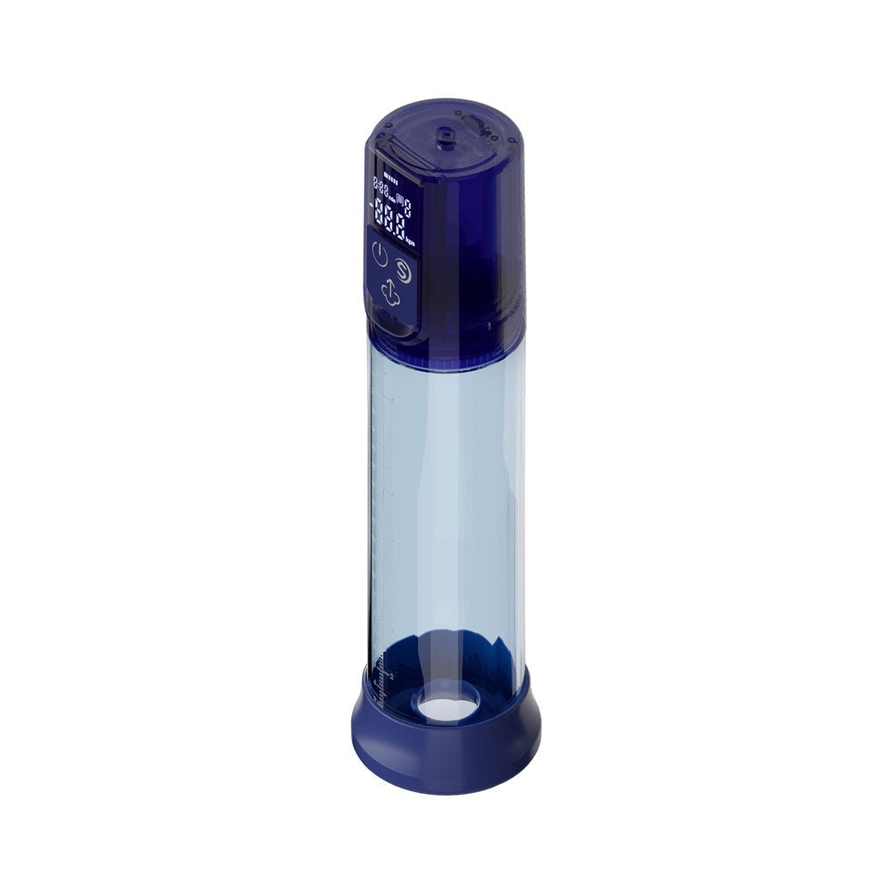 LuvPump Bathfun Smart Aqua Penis Pump - Blue USB - C Rechargeable Waterproof Automatic Penis Pump - silkandsin