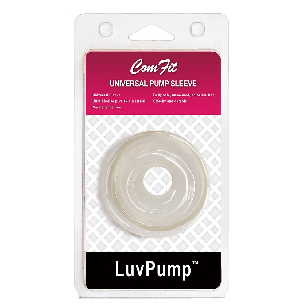 LuvPump ComFit Silicone Sleeve - White - White Universal Penis Pump Sleeve - silkandsin