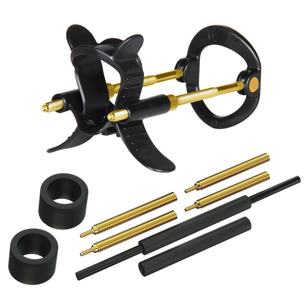 LuvPump Max Fit Luxury Penis Extender - Black - Black Penis Extender Kit - silkandsin