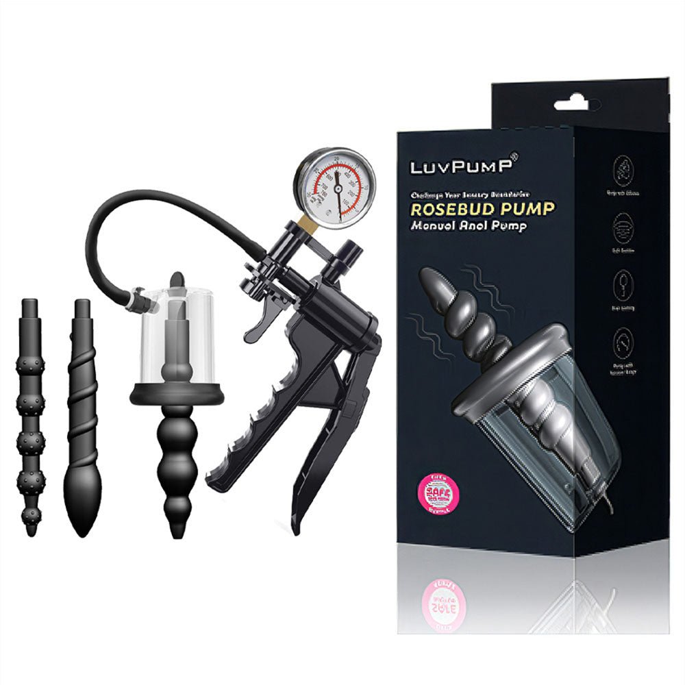 LuvPump Rosebud Pump - Manual Anal Pump - silkandsin