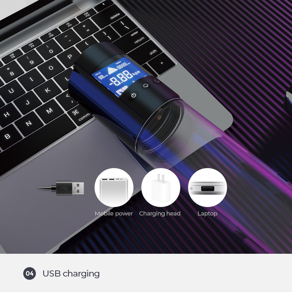 LuvPump Smart Penis Pump - Clear USB Rechargeable Automatic Penis Pump - silkandsin