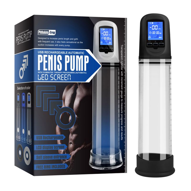 Luxury USB LCD Auto-Pump Clear - Silk and Sin