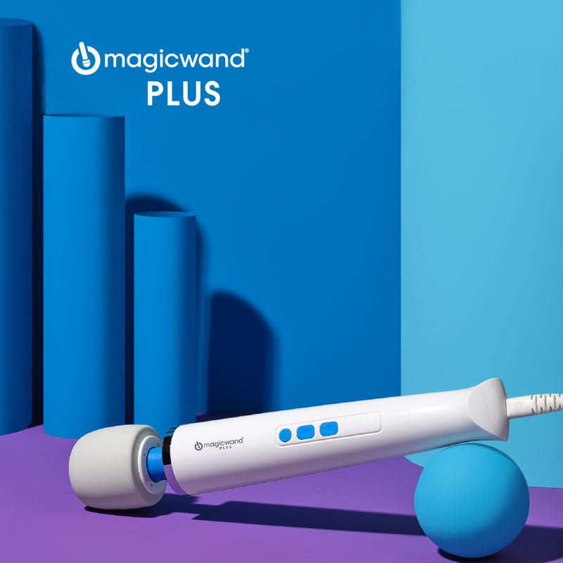 Magic Wand Plus - White Mains Powered Massage Wand - Silk and Sin
