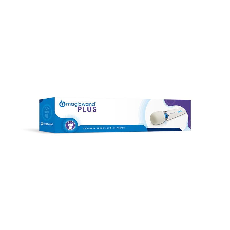 Magic Wand Plus - White Mains Powered Massage Wand - Silk and Sin