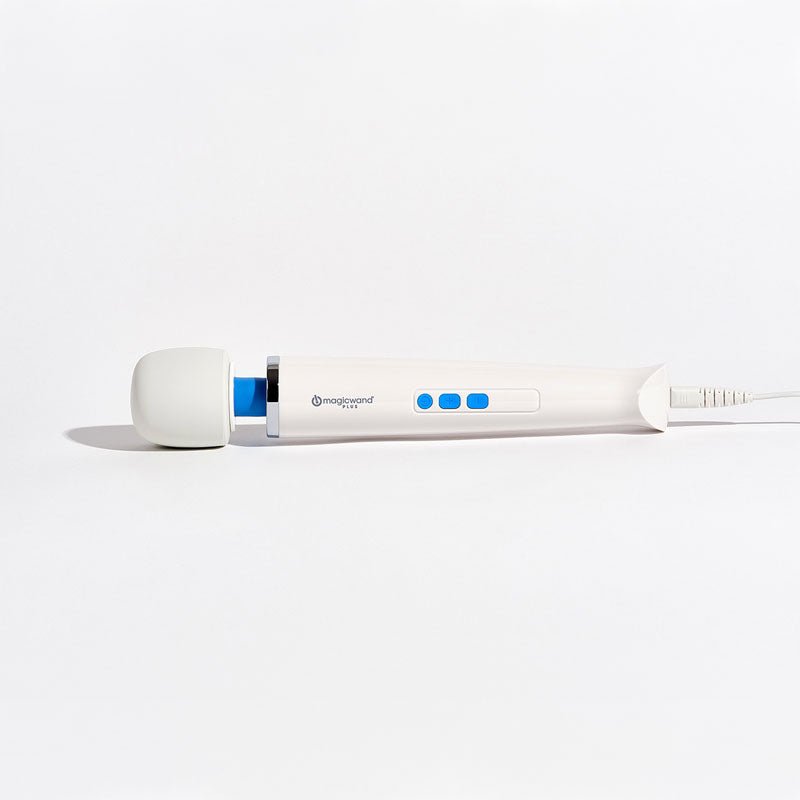 Magic Wand Plus - White Mains Powered Massage Wand - Silk and Sin