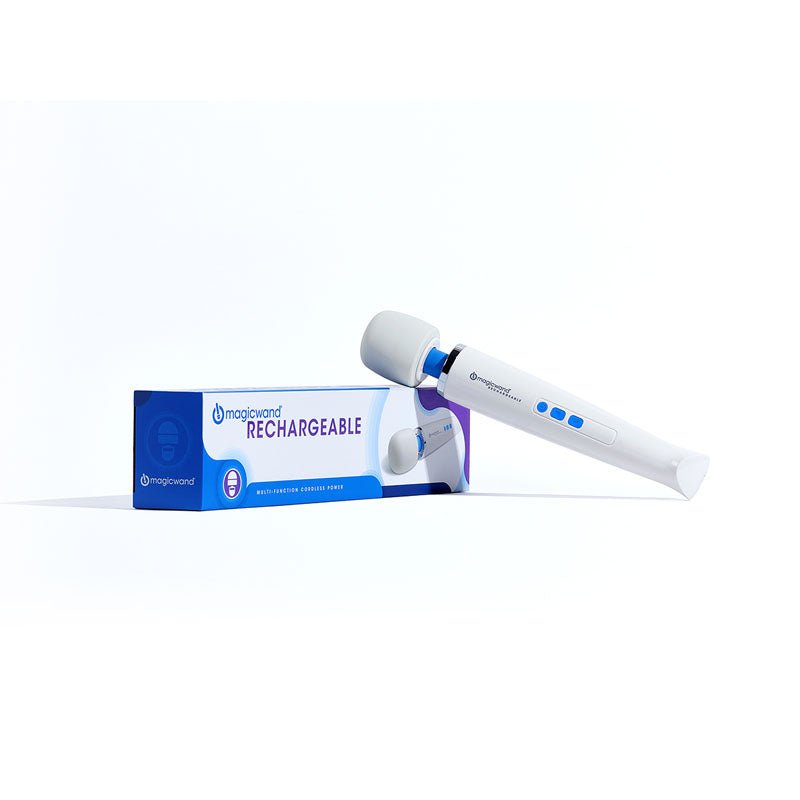 Magic Wand Rechargeable - White Rechargeable Massage Wand - Silk and Sin