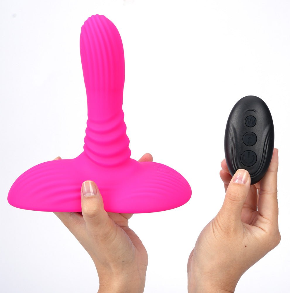 Maia ADIRA - Pink USB Rechargeable Thrusting Vibrator with Wireless Remote - Silk and Sin