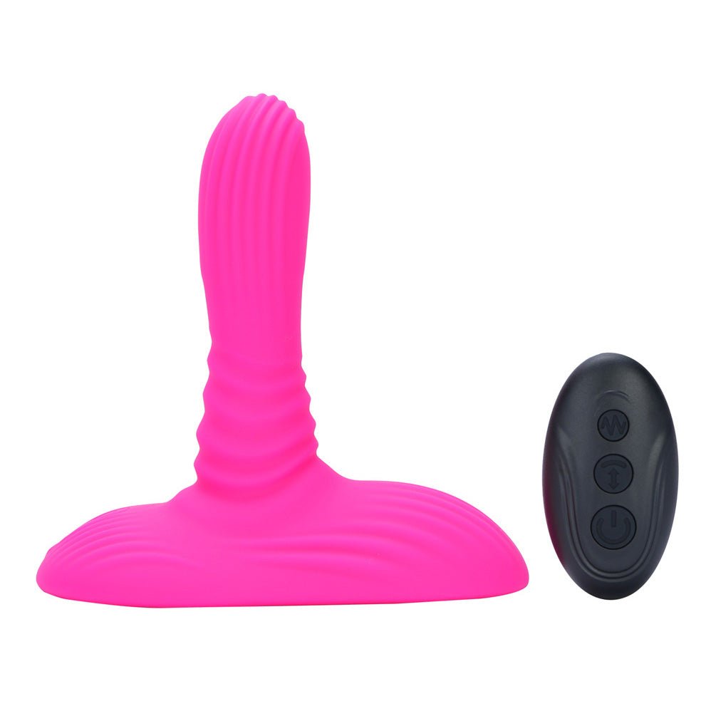 Maia ADIRA - Pink USB Rechargeable Thrusting Vibrator with Wireless Remote - Silk and Sin
