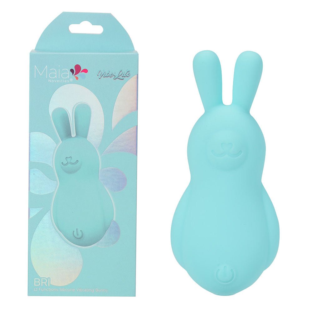 Maia BRI - Teal - Teal 9 cm USB Rechargeable Vibrating Bunny Bullet - Silk and Sin