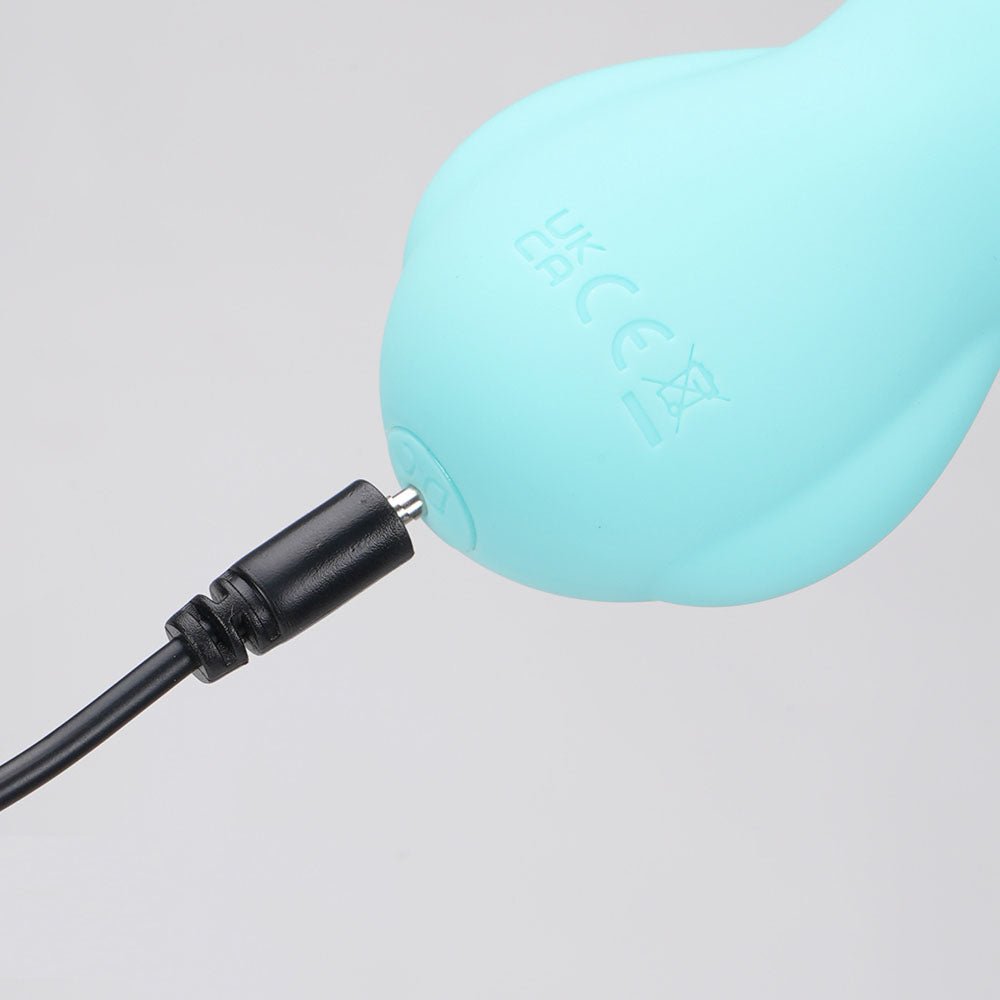 Maia BRI - Teal - Teal 9 cm USB Rechargeable Vibrating Bunny Bullet - Silk and Sin