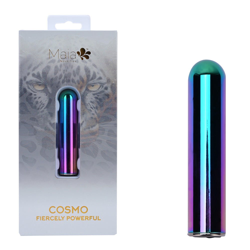 Maia COSMO - Metallic Coloured 8.9 cm USB Rechargeable Bullet - Silk and Sin