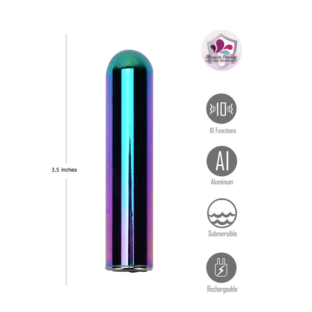 Maia COSMO - Metallic Coloured 8.9 cm USB Rechargeable Bullet - Silk and Sin