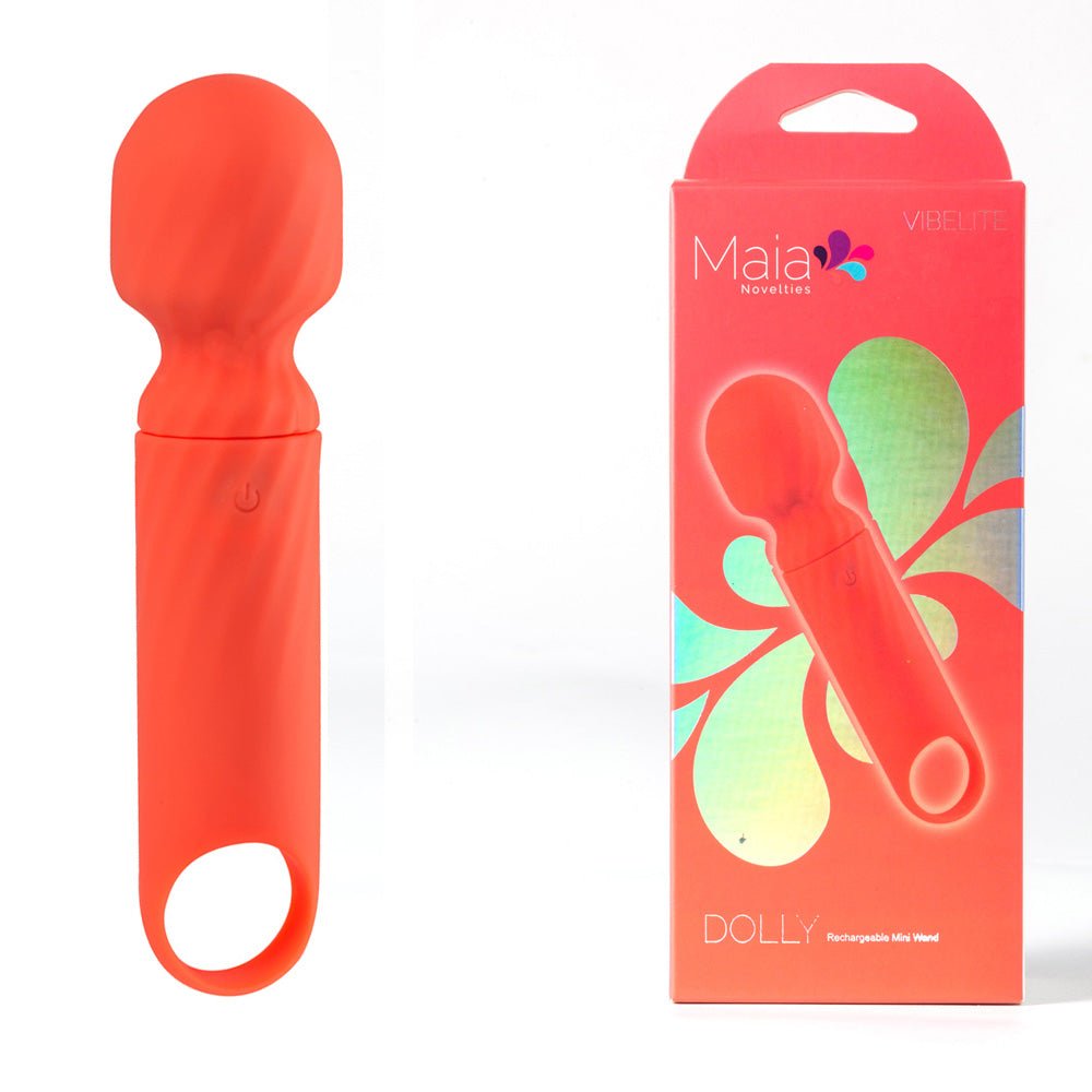 Maia DOLLY - Orange - Orange 12.7 cm USB Rechargeable Massage Wand - Silk and Sin