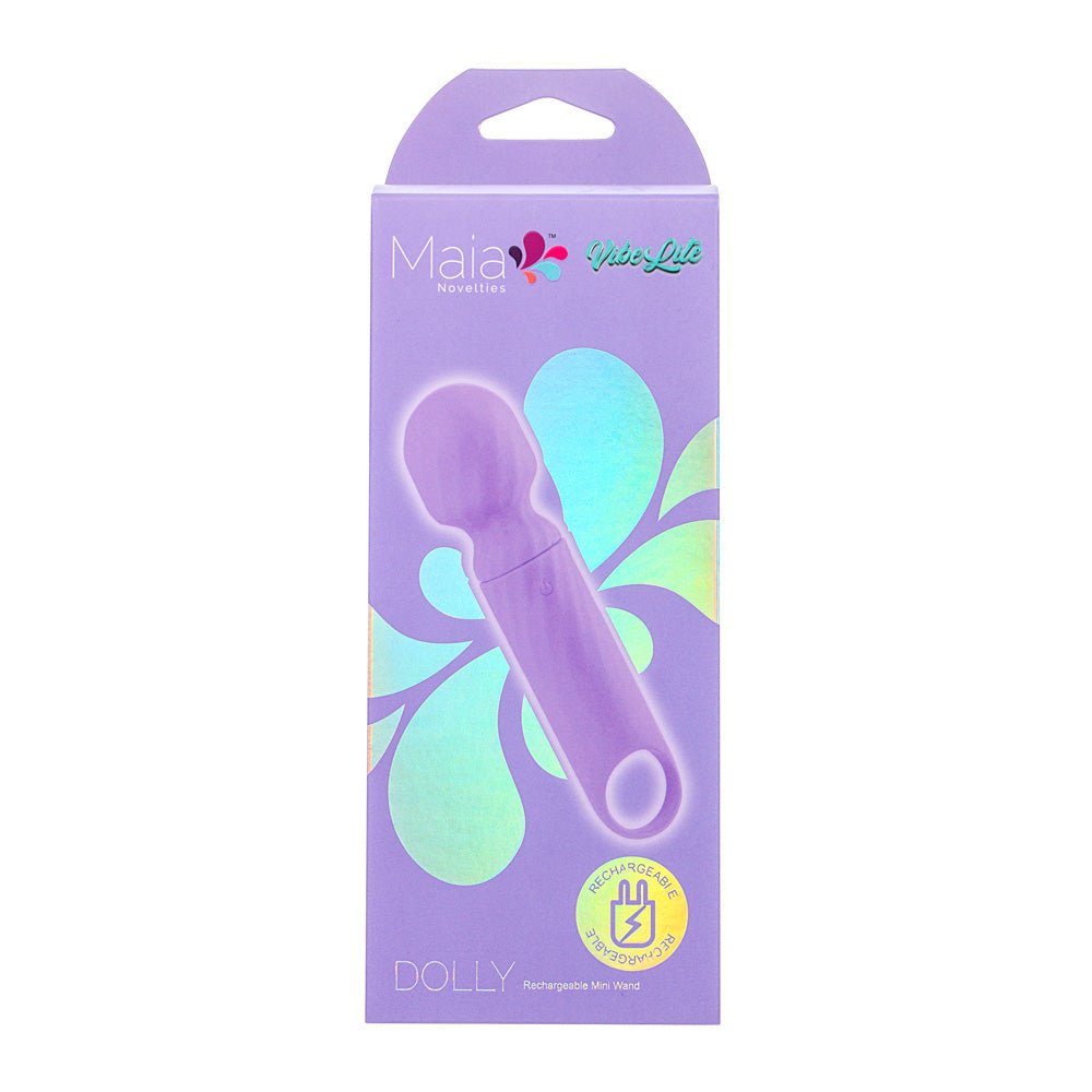 Maia DOLLY - Purple - Purple 12.7 cm USB Rechargeable Massage Wand - Silk and Sin