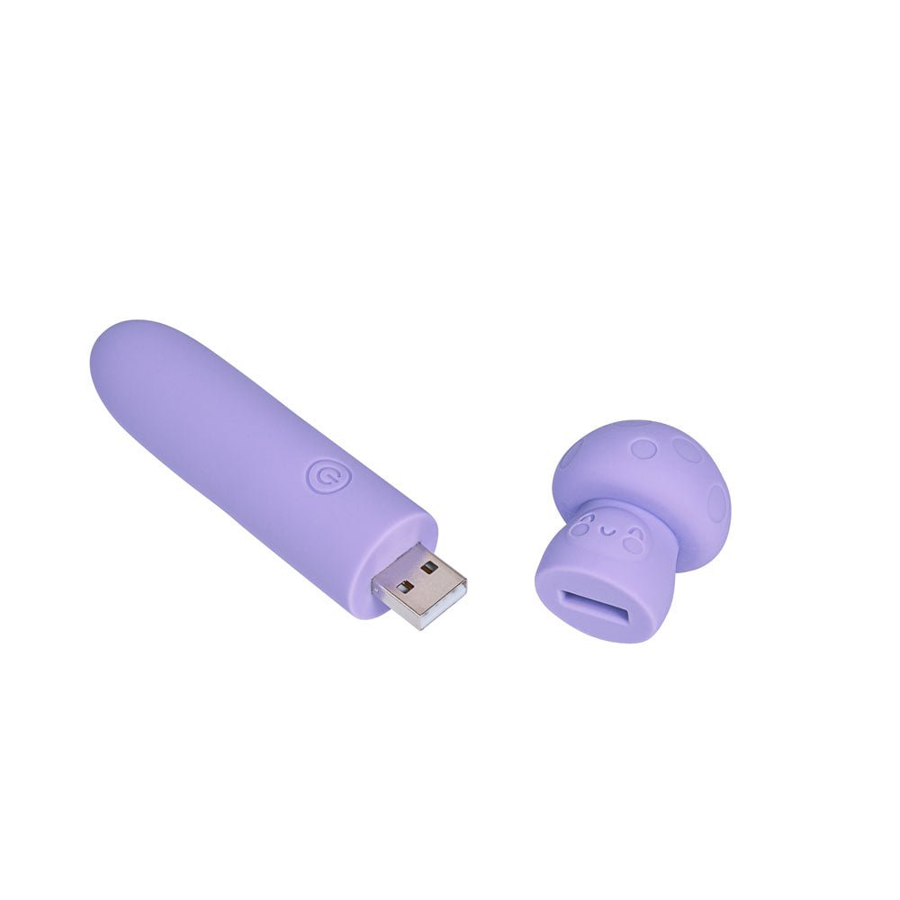 Maia HAPPI - Purple 11.1 cm USB Rechargeable Bullet - Silk and Sin