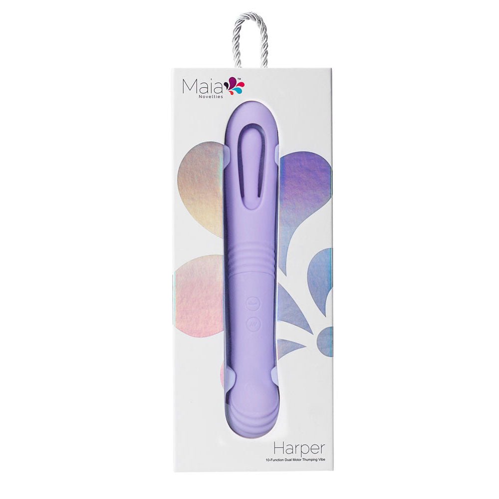 Maia HARPER - Purple 24.1 cm USB Rechargeable Vibrator - Silk and Sin