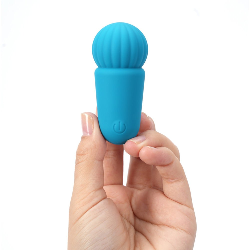 Maia INDI - Blue 7.6 cm USB Rechargeable Mini Vibrating Wand - Silk and Sin