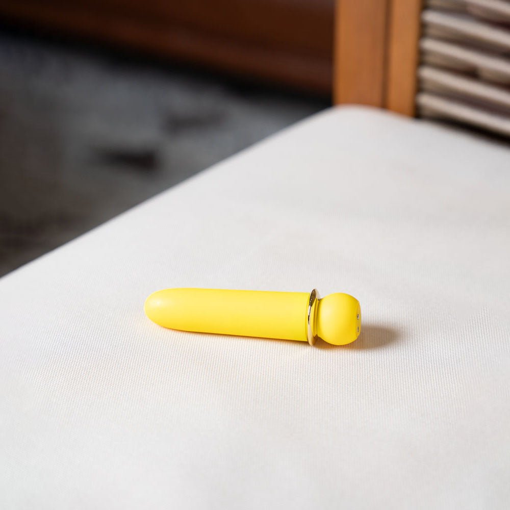 Maia JAGUAR - Yellow - Yellow 10.1 cm USB Rechargeable Bullet - Silk and Sin