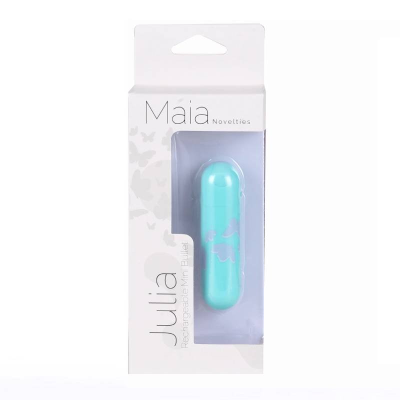Maia Julia - Teal 7.6 cm USB Rechargeable Bullet - Silk and Sin