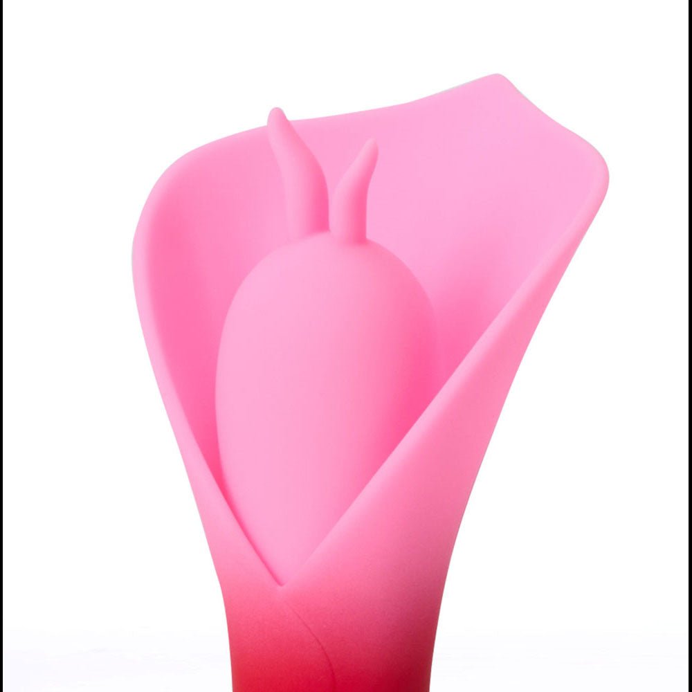 Maia MINA - Red - Red/Pink USB Rechargeable Fluttering Flower Stimulator - Silk and Sin