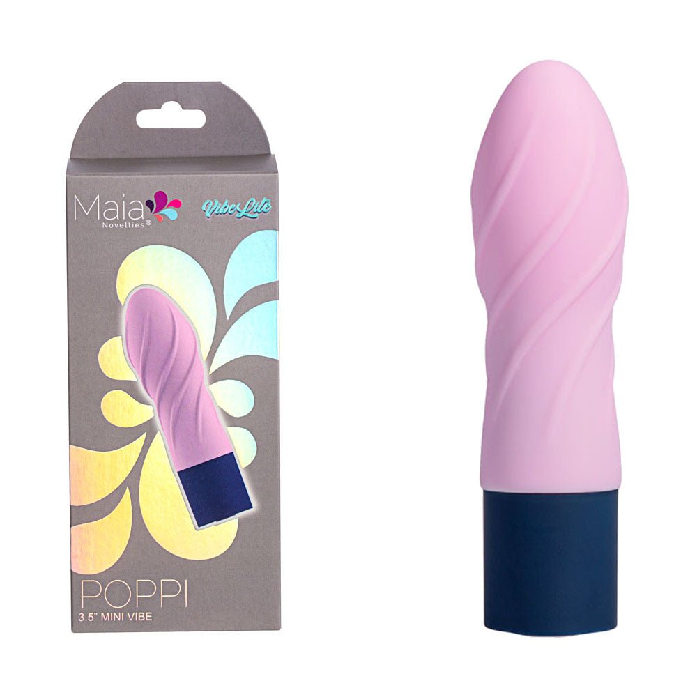 Maia POPPI - Light Pink 8.9 cm USB Rechargeable Bullet - Silk and Sin