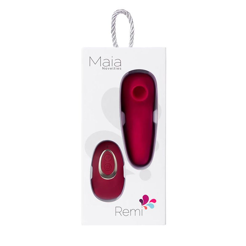 Maia Remi - Red USB Rechargeable Panty Vibe with Suction - Silk and Sin