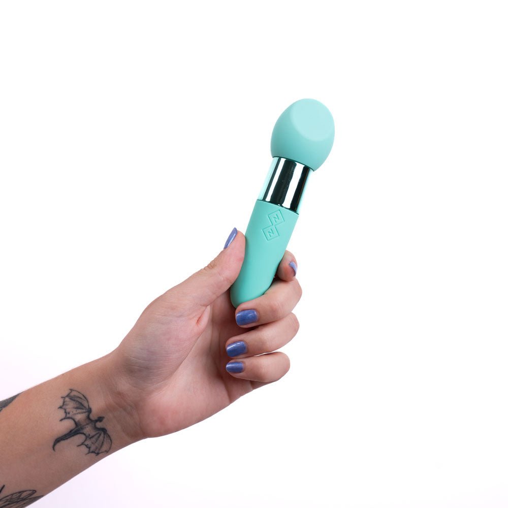 Maia RINA - Teal - Teal 13.3 cm USB Rechargeable Vibrator - Silk and Sin