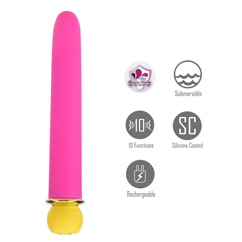 Maia RORI - Pink - Pink 15.2 cm USB Rechargeable XL Bullet - Silk and Sin