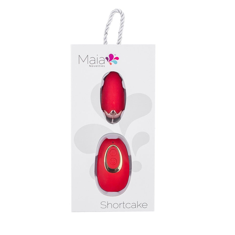 Maia SHORTCAKE - Red USB Rechargeable Vibrating Egg with Wireless Remote - Silk and Sin