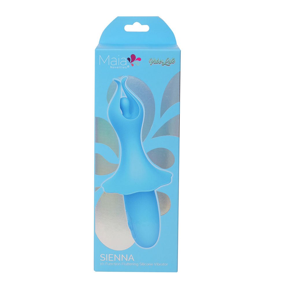 Maia SIENNA - Blue - Blue 15.2 cm USB Rechargeable Fluttering Bullet - Silk and Sin