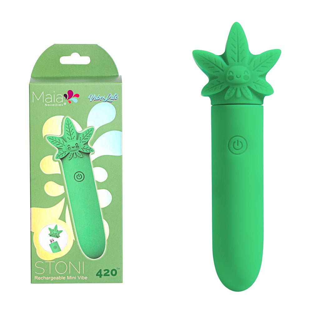 Maia STONI - 420 Green 11.1 cm USB Rechargeable Bullet - Silk and Sin
