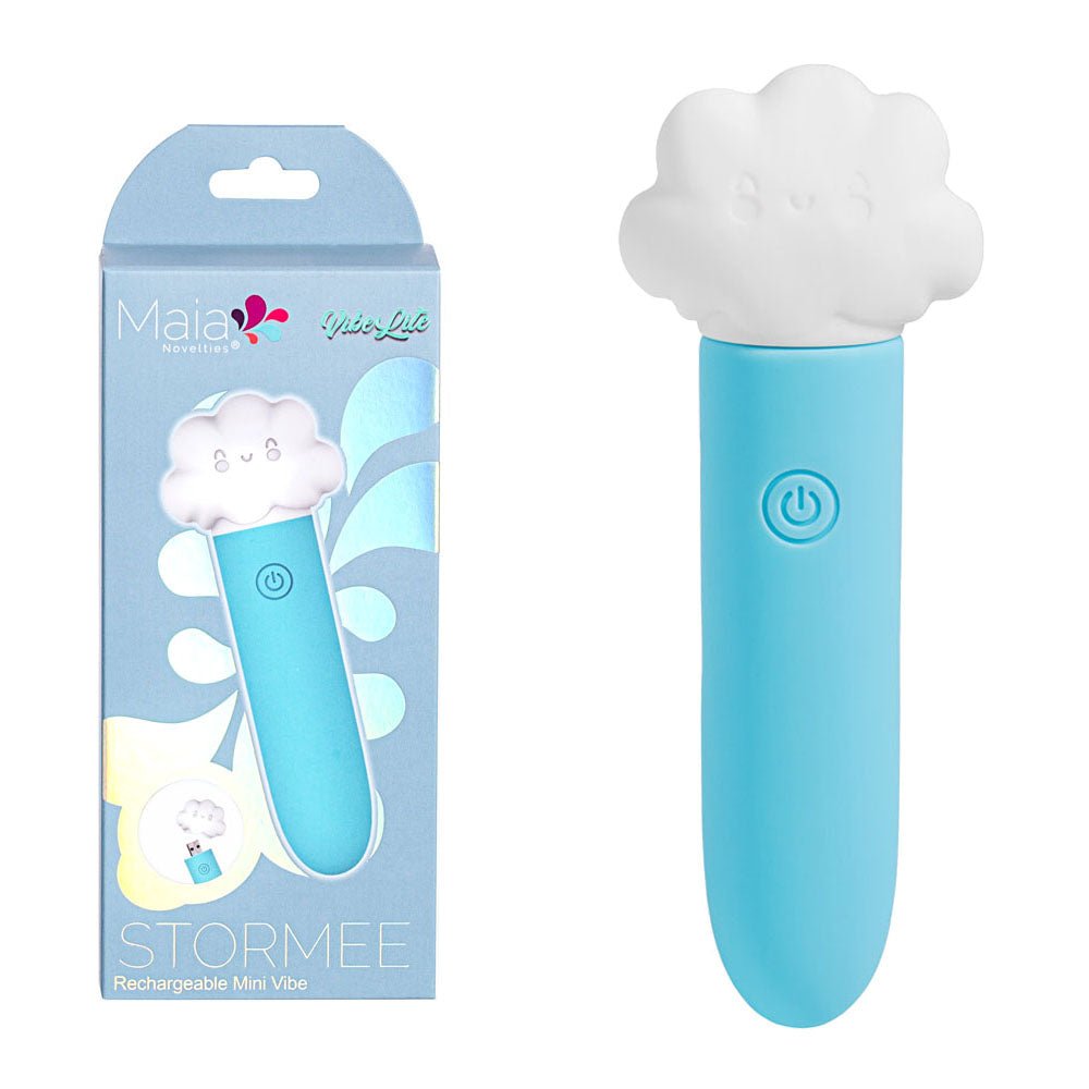 Maia STORMEE - Blue 11.1 cm USB Rechargeable Bullet - Silk and Sin