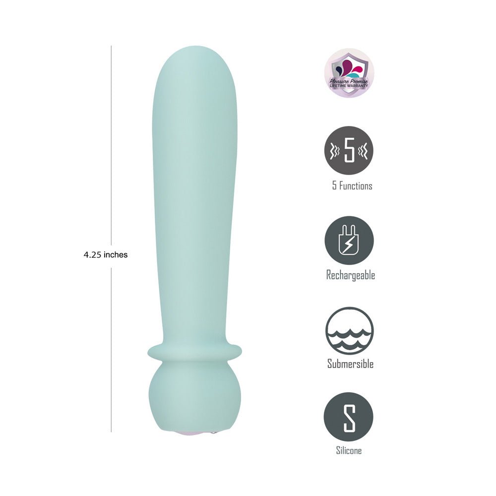 Maia SYMBA - Teal - Teal 10.8 cm USB Rechargeable Powerful Bullet - Silk and Sin