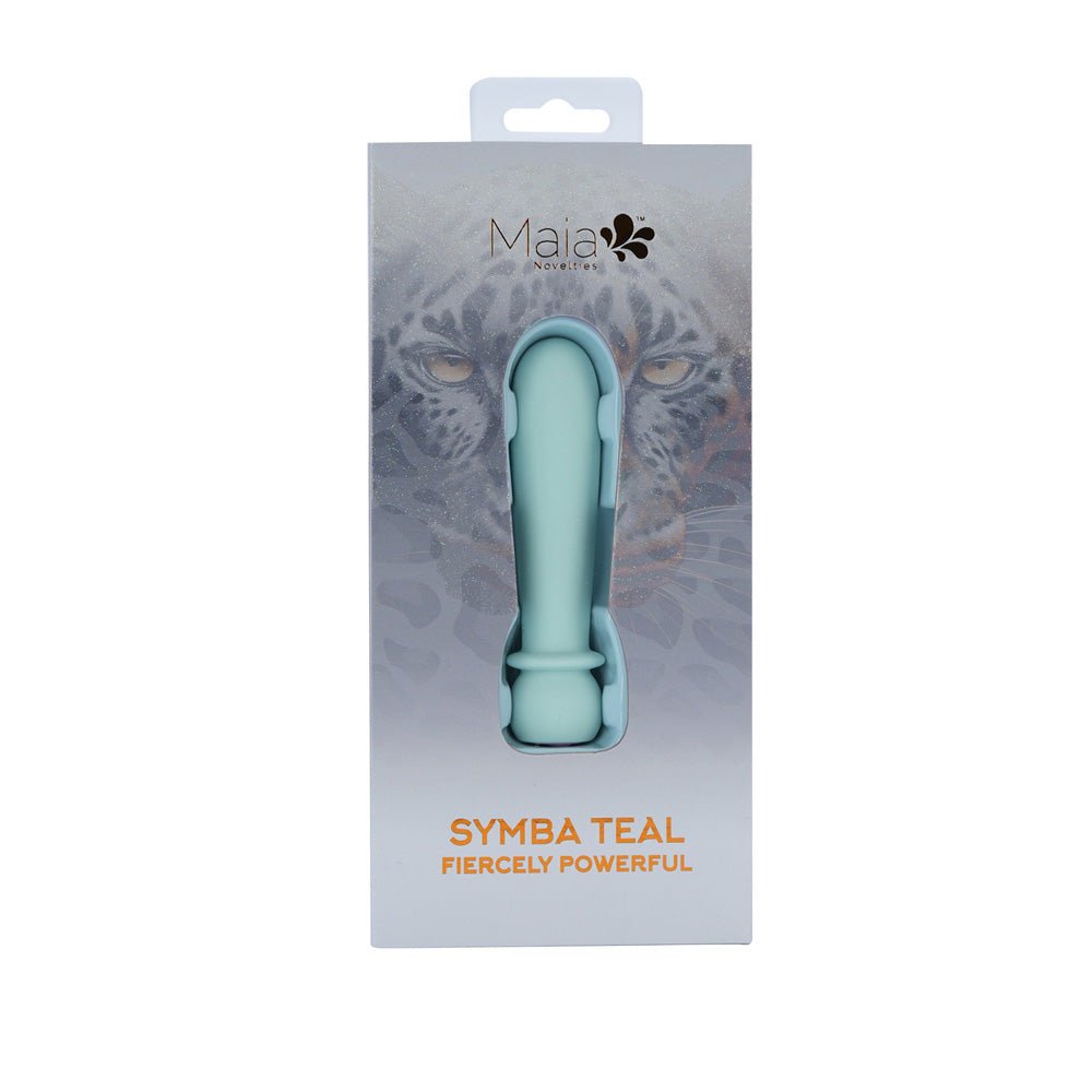 Maia SYMBA - Teal - Teal 10.8 cm USB Rechargeable Powerful Bullet - Silk and Sin
