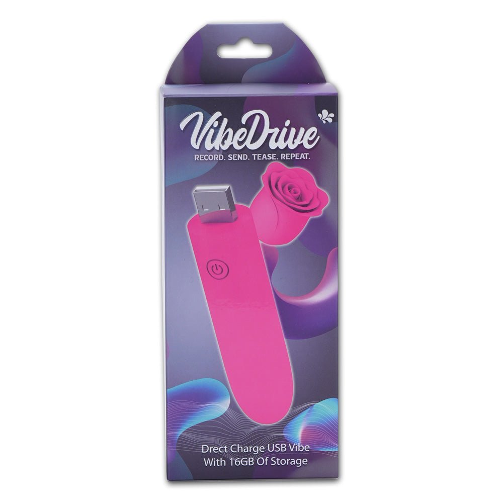Maia VIBEDRIVE - Pink - Pink 10 cm USB Rechargeable Bullet with 16 GB Storage - Silk and Sin
