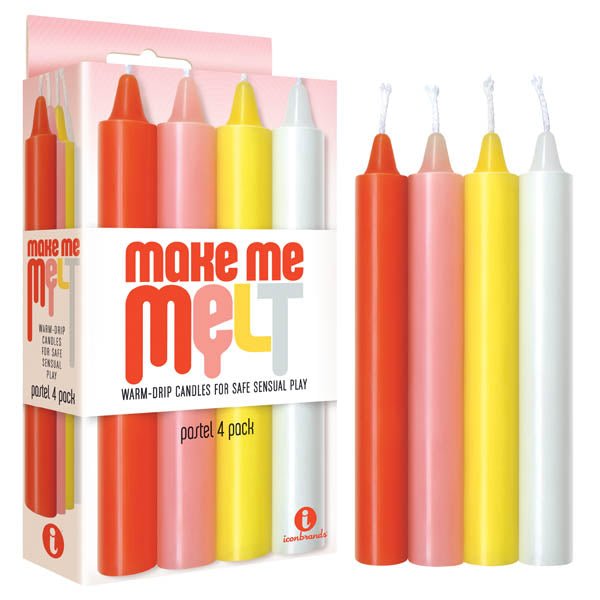 Make Me Melt Drip Candles - Pastel - Pastel Drip Candles - 4 Pack - Silk and Sin