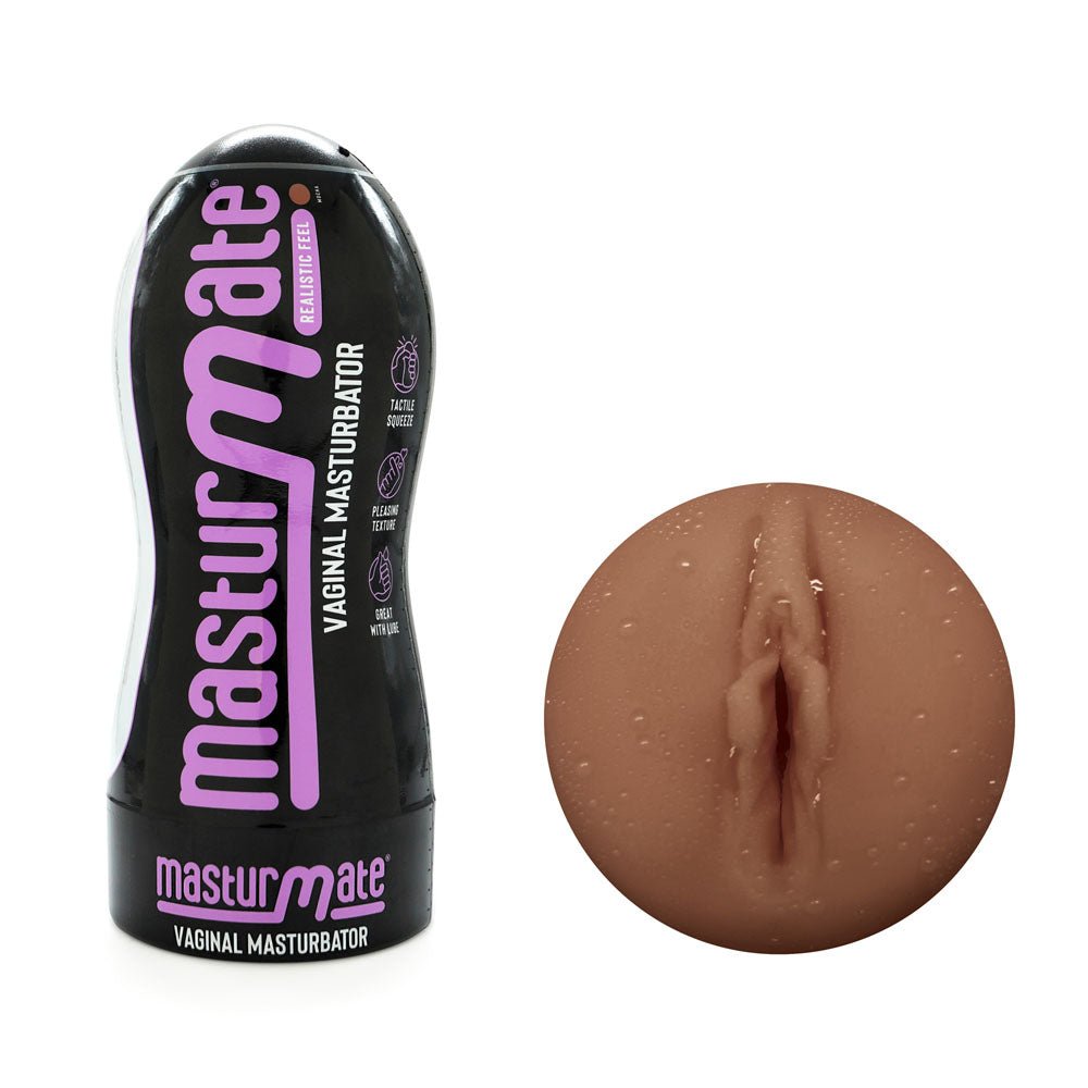 Masturmate - Vagina - Mocha - Brown Vagina Stroker - Silk and Sin