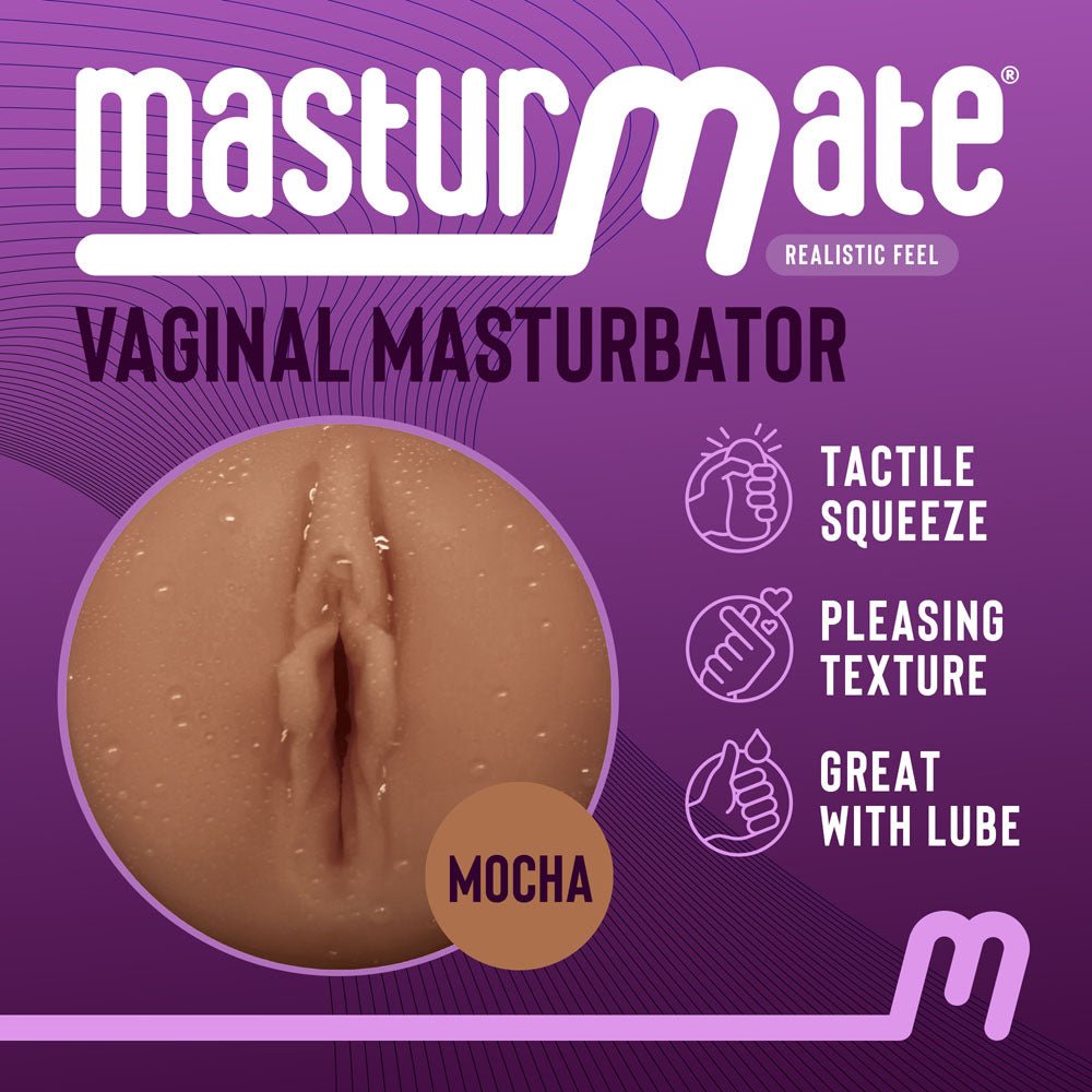 Masturmate - Vagina - Mocha - Brown Vagina Stroker - Silk and Sin