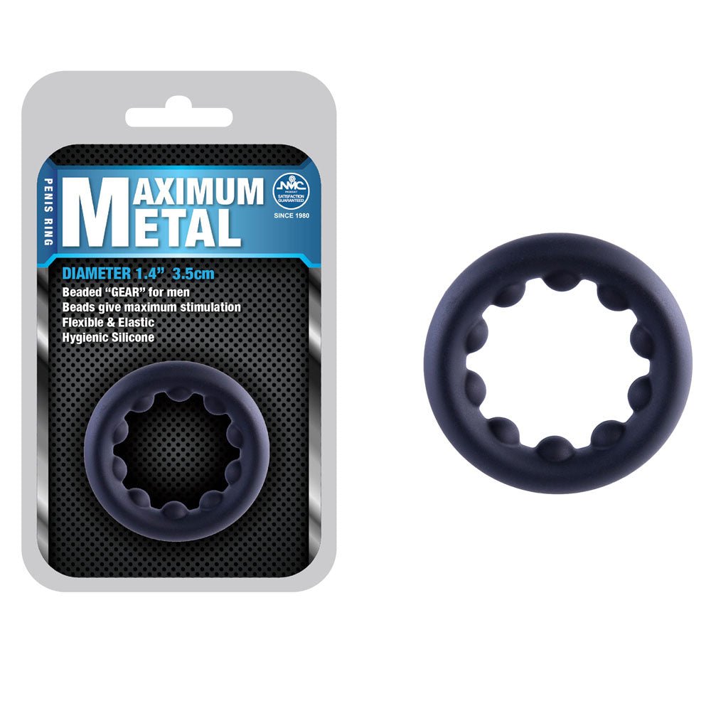 Maximum Metal - Black 35 mm Cock Ring - Silk and Sin