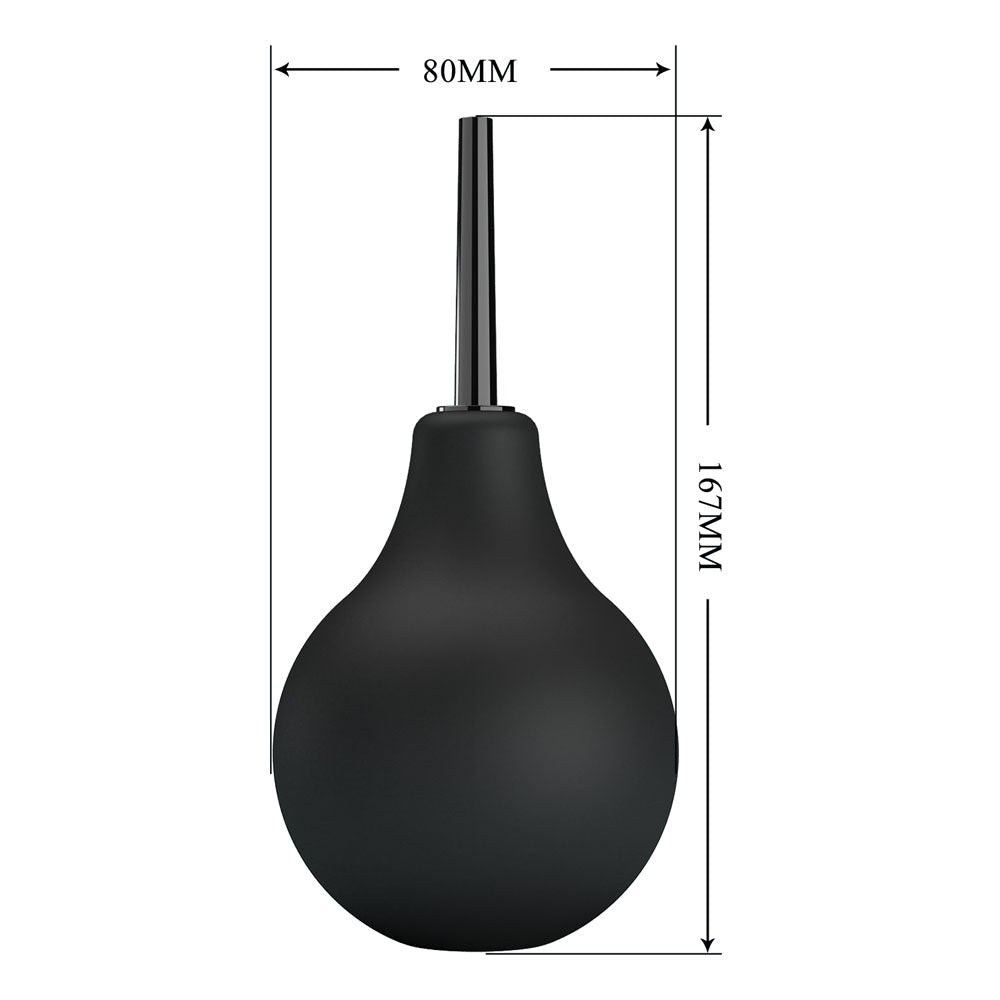 MR PLAY Anal Douche - Black - Black Unisex Douche - 224 ml Capacity - silkandsin